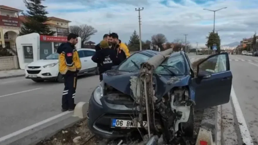 Karaman’da Nöbetten Çıkan Sağlıkçı Kaza Yaptı